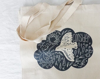 Consider- Heavy Weight Canvas Tote Bag-Matthew 6