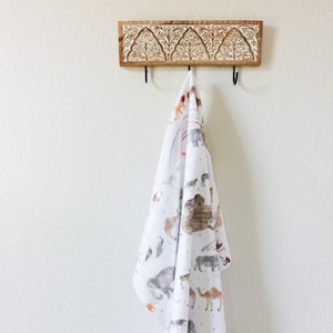 Noah BATH TOWEL-Biblical Children&#39;s TOWEL-Noah&#39;s Ark-Genesis-Christian Baby