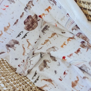 Noah Blanket-Biblical Children&#39;s Blankets-Noah&#39;s Ark-Genesis-Christian Blanket