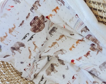 Noah Blanket-Biblical Children's Blankets-Noah's Ark-Genesis-Christian Blanket