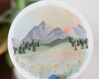 He Restores My Soul Vinyl-Sticker-Decal