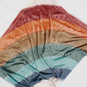 Baby Blanket- Rainbow Baby-Way Maker-Miracle Worker-Promise Keeper-Minky Blanket-Jersey Swaddle-Sherpa Blanket-Fleece Blanket