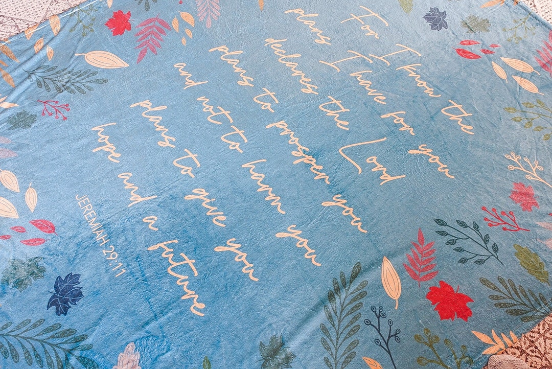 Leafy Throw Blanketbiblical Blanketsjeremiah 2911christian Baby
