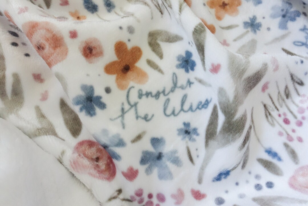 Consider the Lilies Blanketbiblical Blanketsmatthew 628christian