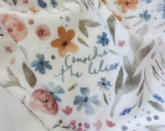 Consider the Lilies Blanket-Biblical Blankets-Matthew 6:28-Christian Blanket
