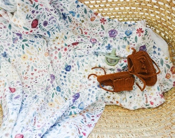 Floral Rainbow Ombre-Biblical Children's Blankets-Promise Keeper-Miracle Worker