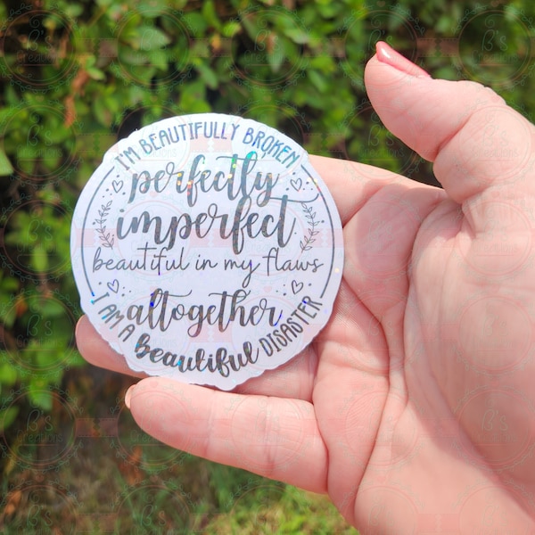 Perfectly Imperfect Flexible Magnet,40oz Tumbler, Cup Magnet, Gift For You, Gift For Her, Gift for Him, Beautiful Disaster