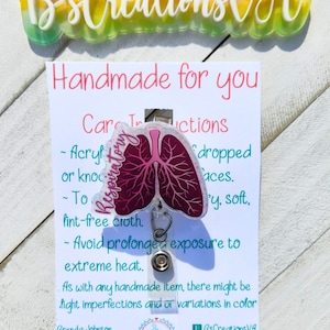 Purple Respiratory Lungs Badge Reel