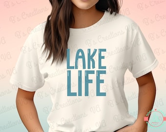 Vida no Lago PNG, Design de Camiseta de Verão (Download Digital)