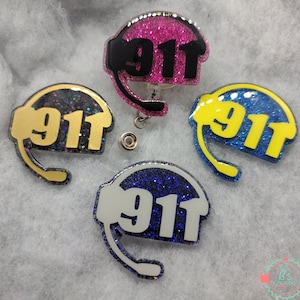 Dispatcher - Headset of 911 Intrekbare Alligator Clip Badge Reel, ID Badge Houder, Cute Badge Reel, Cadeau