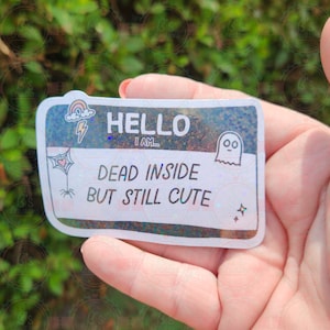 Hello Dead Inside But Still Cute, Flexible Magnet,40oz Tumbler, Cup Magnet, Gift For You, Gift For Her, Gift For Him