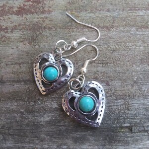 Western Metal Heart Earrings