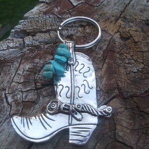 Cowboy Boot Charm Keychain