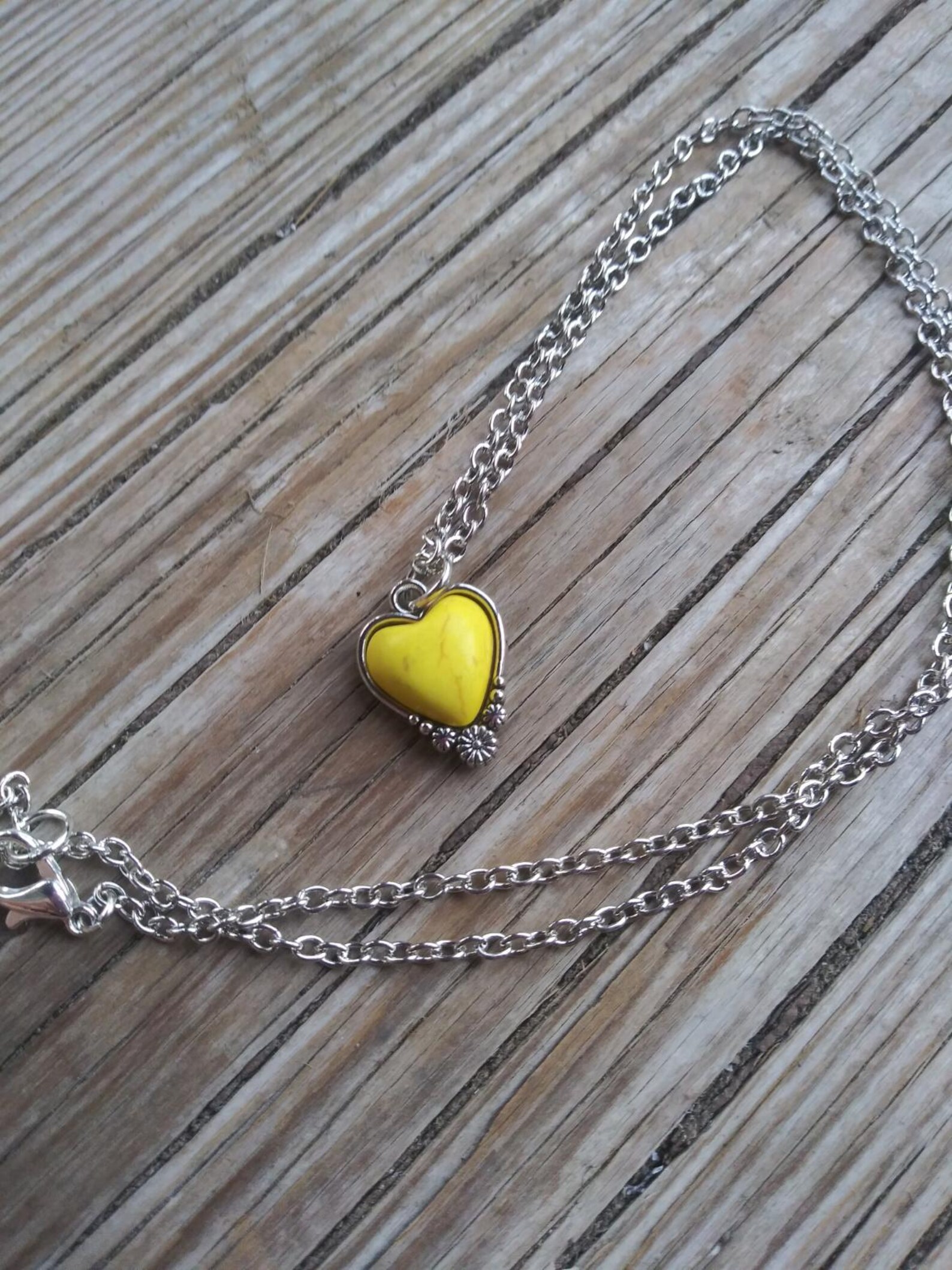 Stone Heart Necklace in Multi main image 1