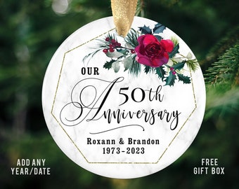 50th Wedding Anniversary Gift, Anniversary Keepsake,  Anniversary Ornament, Christmas Anniversary Gift, 40th Anniversary, 25th Anniversary