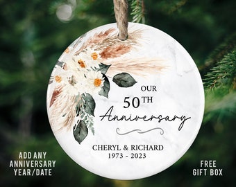 50th Wedding Anniversary Gift, Anniversary Keepsake,  Anniversary Ornament, Christmas Anniversary Gift, 40th Anniversary, 25th Anniversary