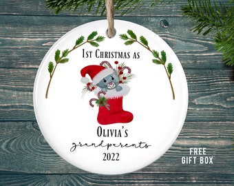 Hallmark Keepsake Grandbabys First Christmas 2022 First Grandchild Ornament | Etsy