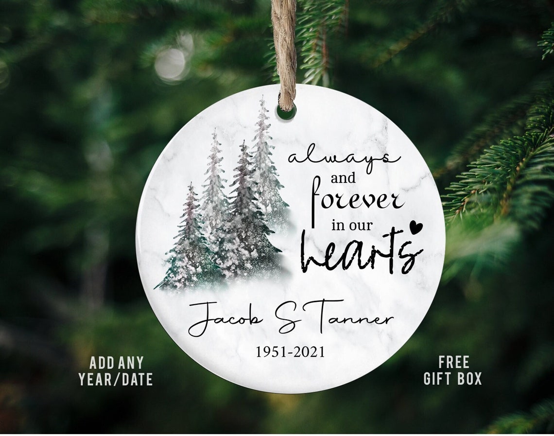 Memorial Ornament Remembrance Gift Personalized Memorial Etsy