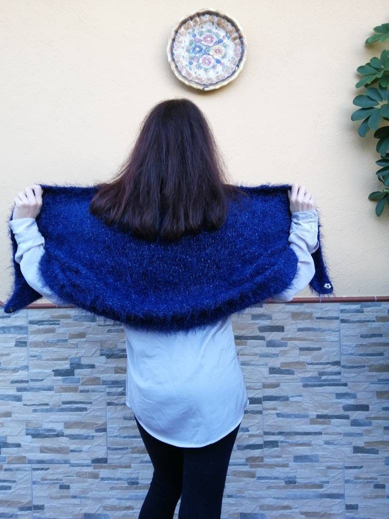 Elegante scialle blu - Etsy Italia