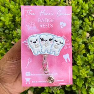 accolades feutre badge bobine / badge de dents / badge orthodontiste broderie hygiéniste dentaire badge pailleté personnalisé école dentaire assistant dentaire