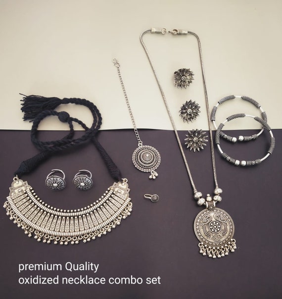 Naveli Oxidised Jewellery Set – I Jewels