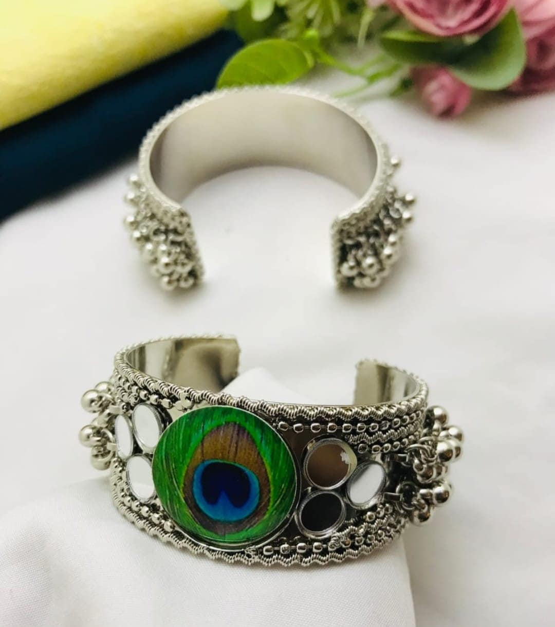 Adjustable Silver Bangles: Indian Wedding Kangan Bracelet