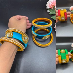Designerhandgjorda silkestrådsröd/gröna armband Patlas smycken för bröllop