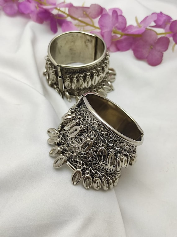 Designer Silver Bangles ( Kangan) Adjustable Bracelets