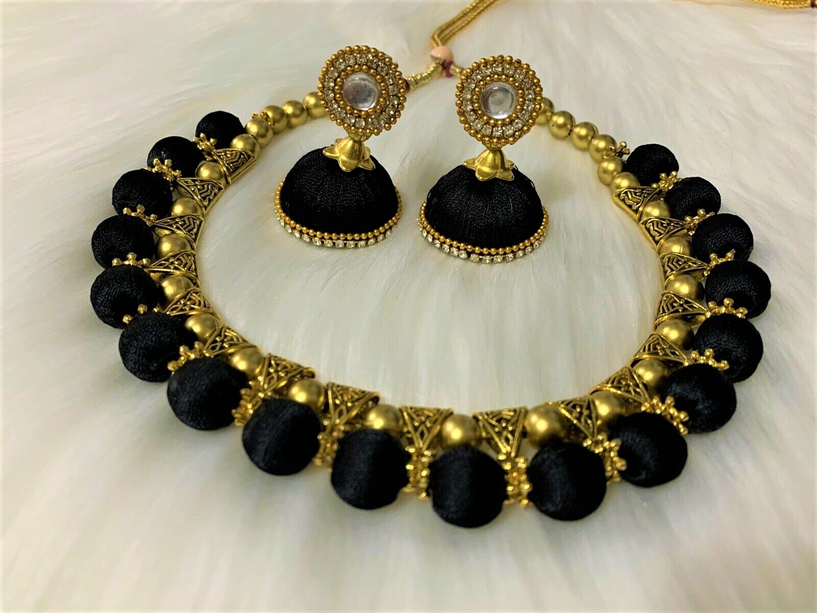 Designer Silk Thread Choker Necklace 