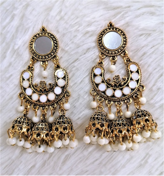 Pakistani Indian Jewelry Earrings Jhumka Peacock | eBay