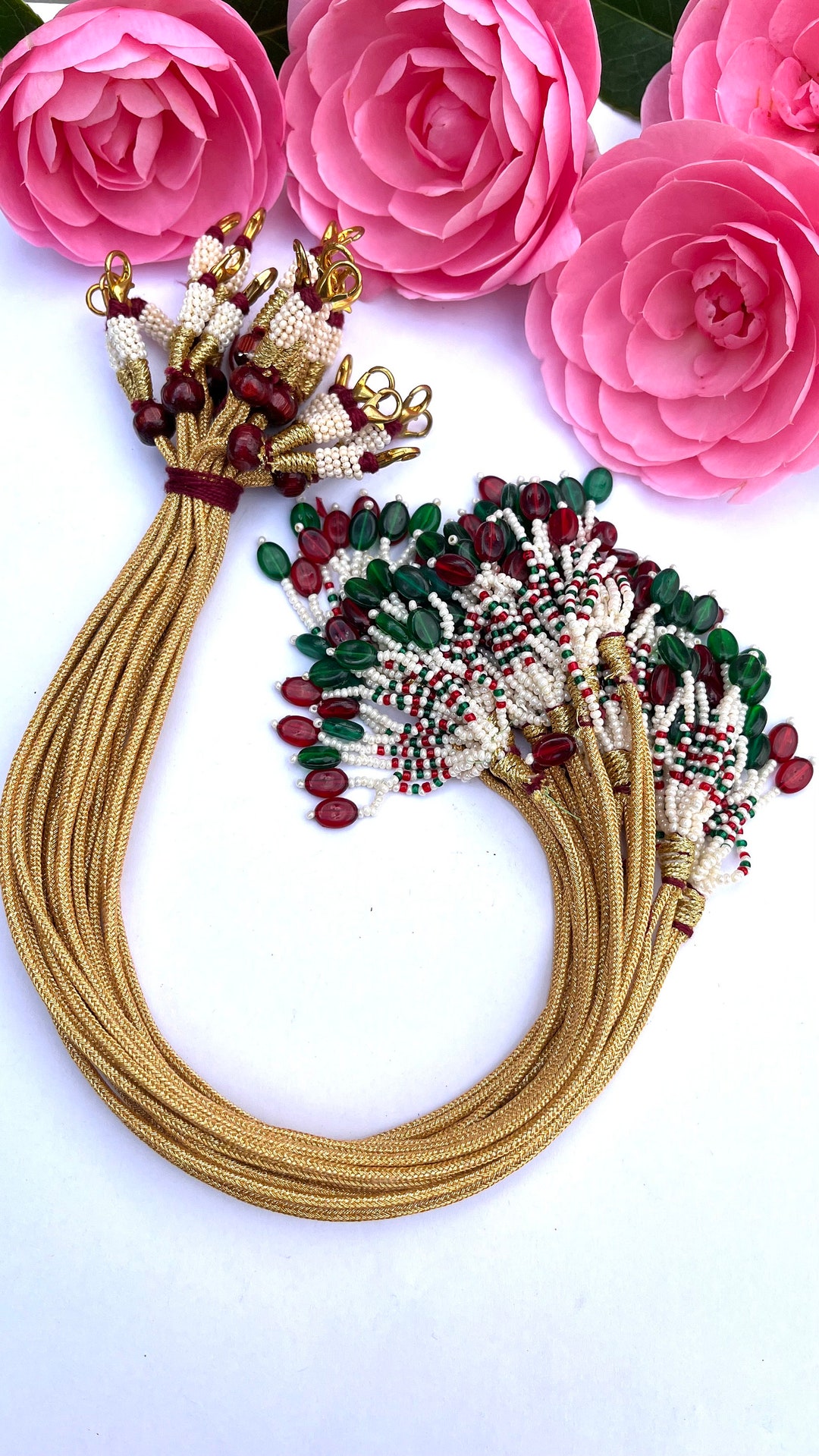 Handmade Adjustable Seed Bead Necklace Cord: Gold Zari Dori, 12 Inch - Etsy
