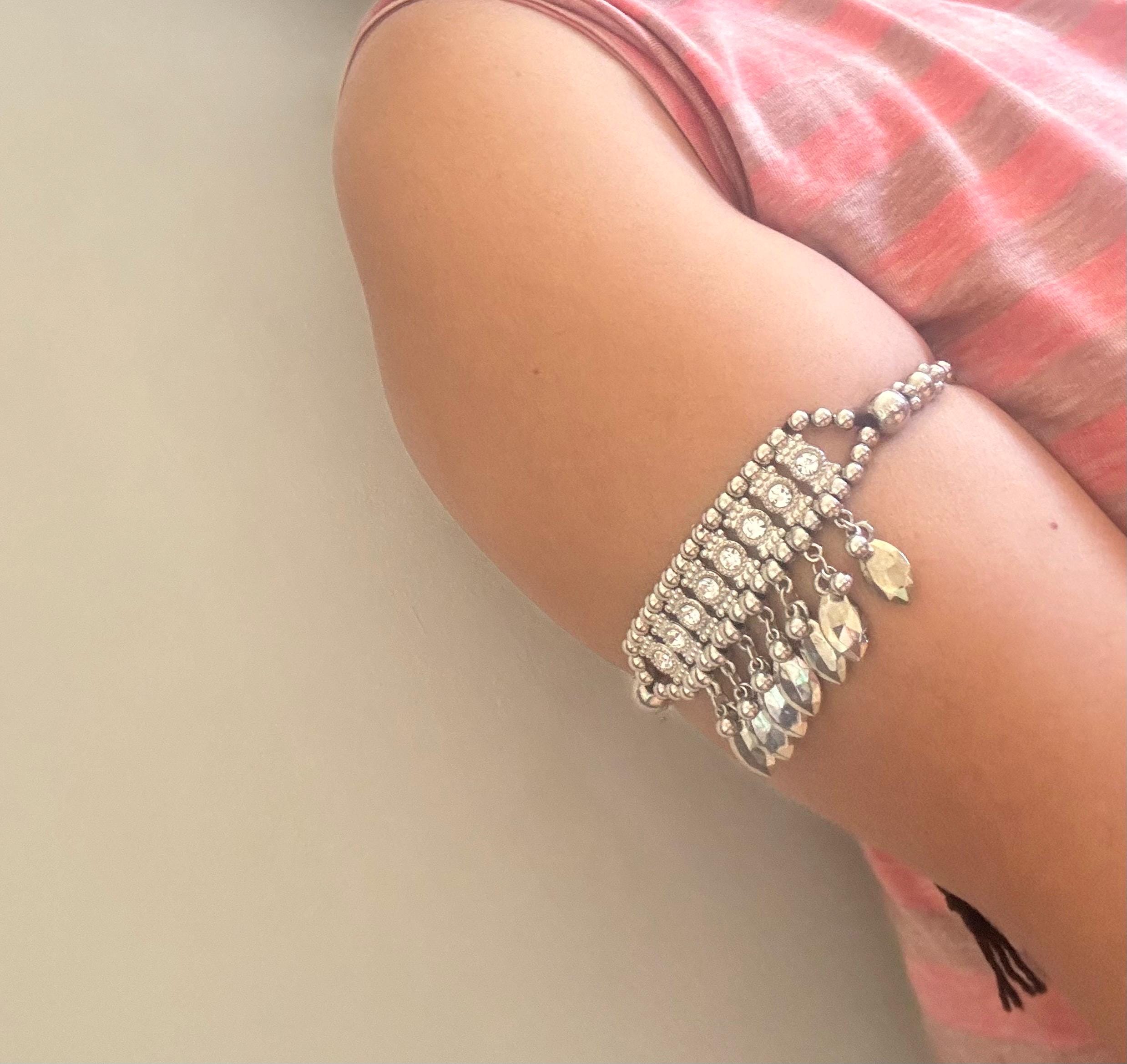 Designer Silver Oxidized Bajuband Traditional Indian Silver