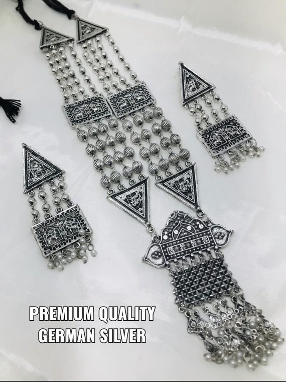 Designer German Silver Oxidized 