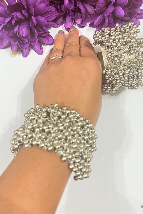 Designer Silver Ghungroo Bangles Kangan Kada Adjustable Bracelets Indian Bangles Wedding Party Eid Navratri Collection Set of 1 2 Etsy Canada