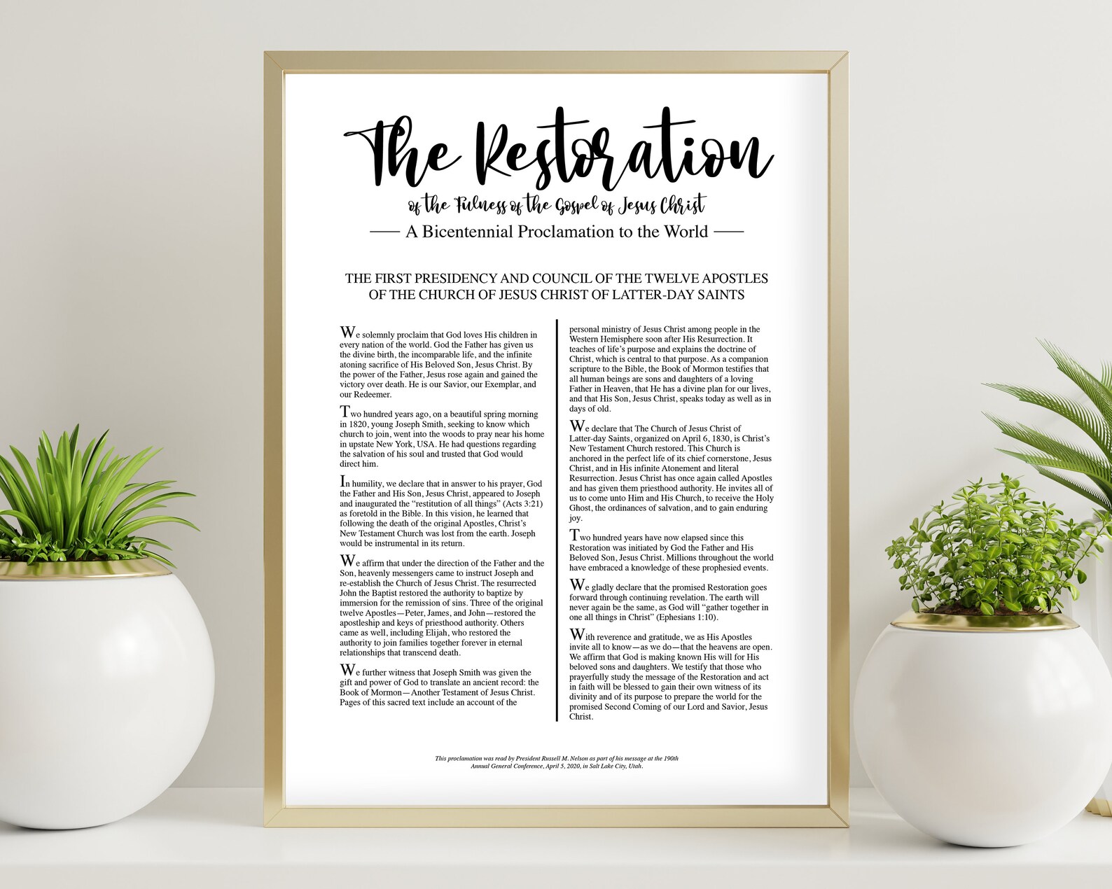 The Restoration Proclamation LDS - Il 1588xN.2824769350 Lkmq