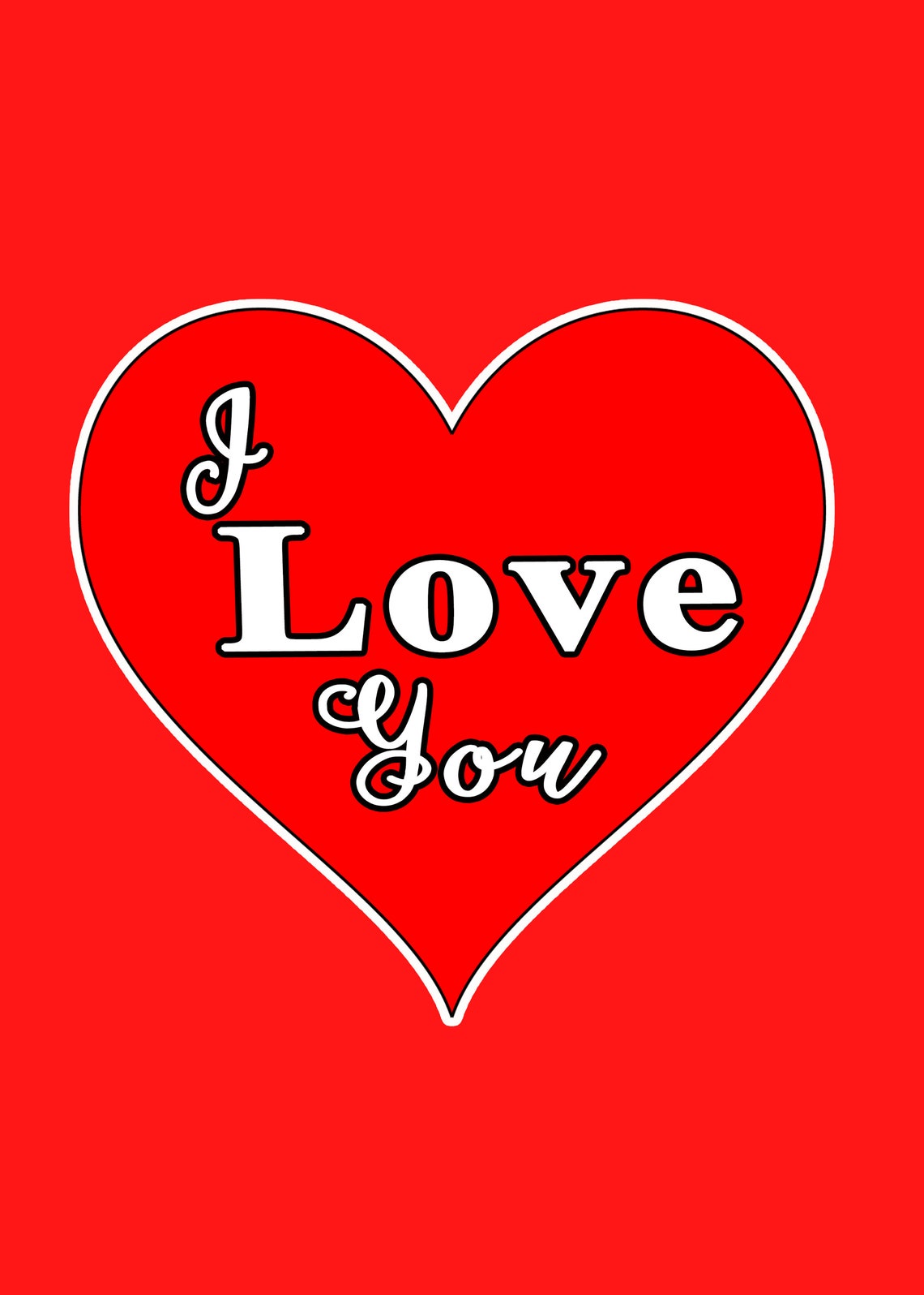 I love you Wall Art Etsy France