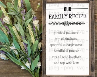 Our family recipe  ~svg jpeg png~ digital download