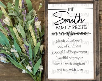 Personalized, family recipe  ~svg jpeg png~ digital download