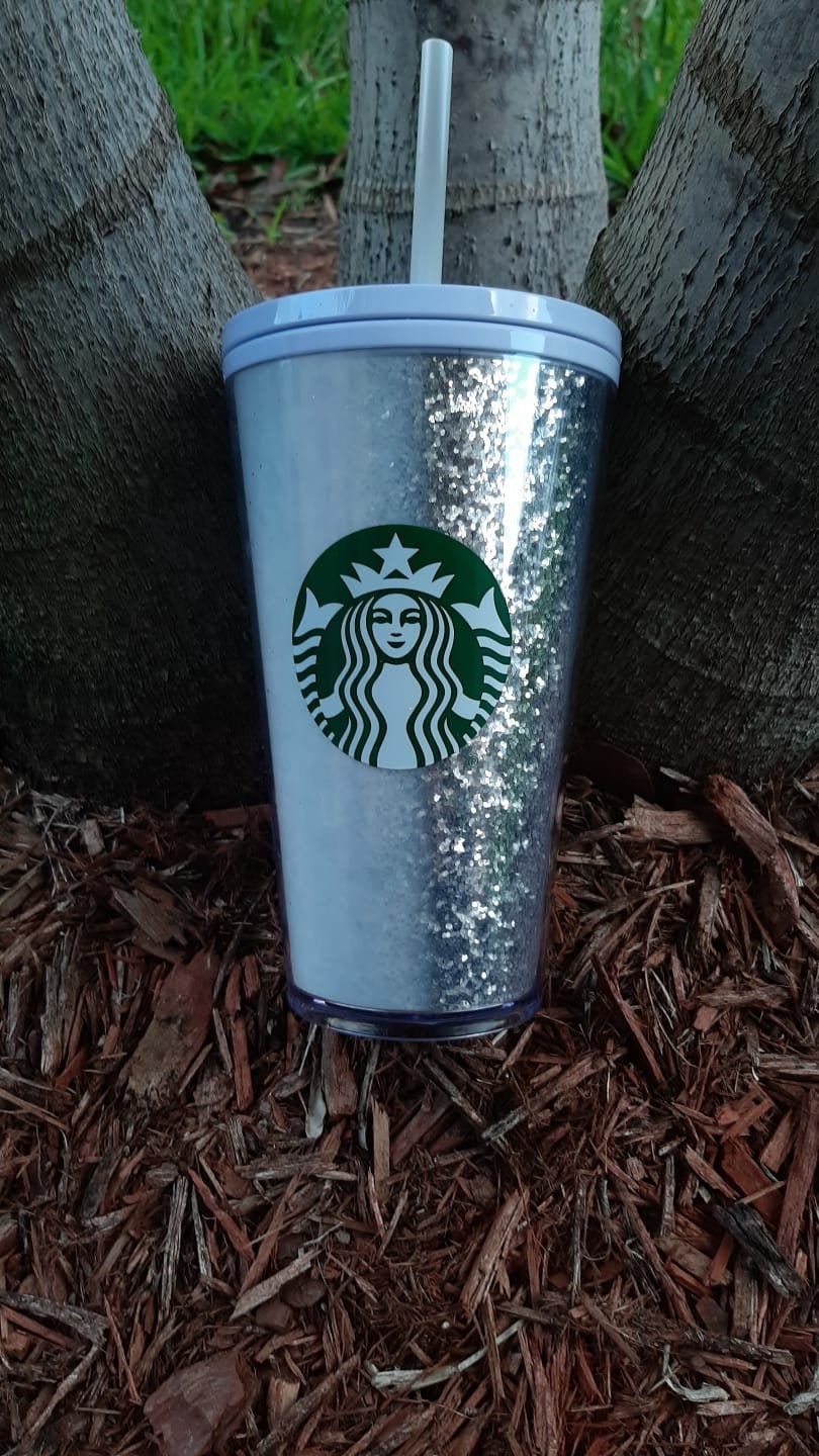 Starbucks 16oz Holiday Tumbler 2020 White With Silver Glitter Etsy