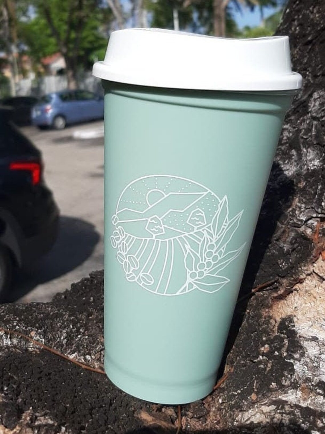 Starbucks Earth Day hot cup pastel green limited edition Etsy