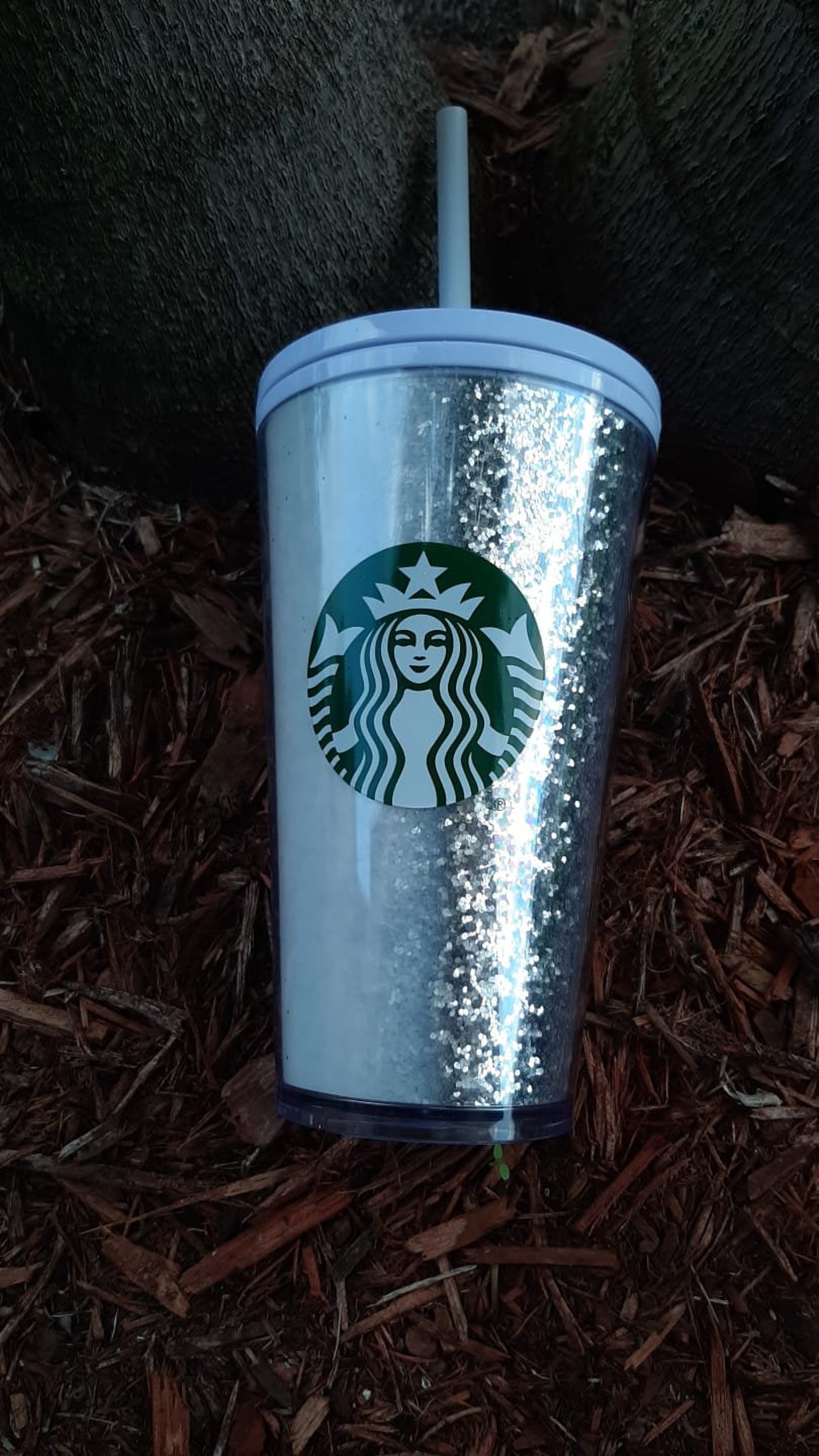 Starbucks 16oz Holiday Tumbler 2020 White With Silver Glitter Etsy