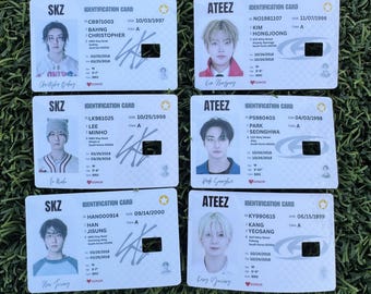 Pegatina de identificación de licencia inspirada en Kpop para deslizar o insertar