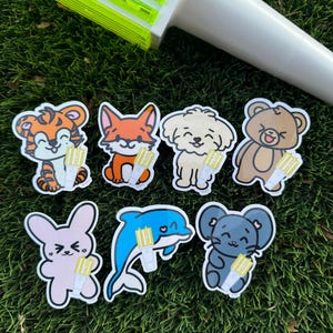 Adesivi in vinile ispirati a NCT Dream Cute Animals con Lighstick