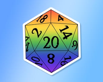 LGBT Pride D20 Dice Stickers