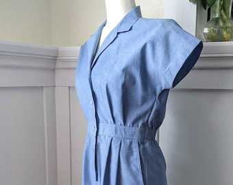 NWOT Vintage 80's Denim Jumpsuit Size S