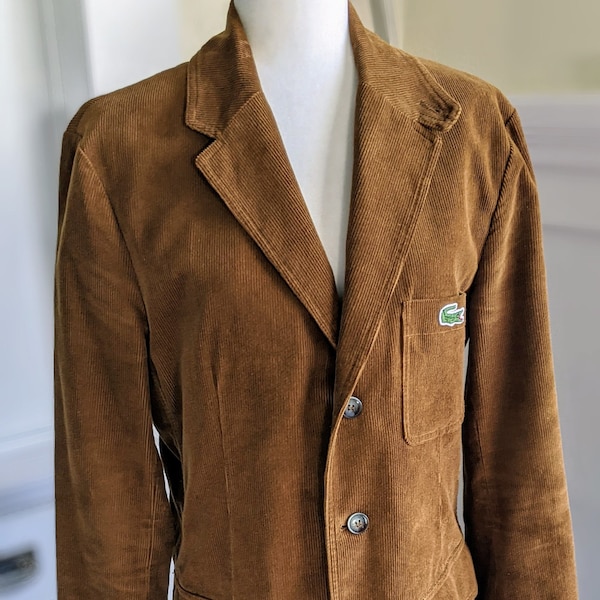 Vintage Corduroy Lacoste Jacket, Vintage Lacoste Blazer Size M