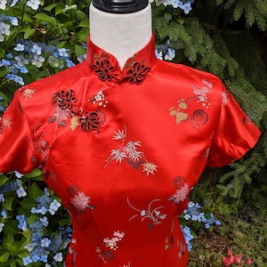 Vintage Traditional Cheongsam Dress Size Xs