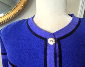 Vintage St. John Collection Santana Strick Set, Vintage St. John Jacke und Rock Größe M / L