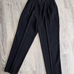 Pantalon Plissé St. John – Taille 4, Bleu Marine, Laine, Poches Latérales, Occasion TB