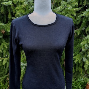 Louis Ferraud Black Wool Top, Size 4